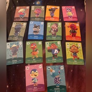 Lot Of 14 Amiibo Cards For ACNH Animal Crossing New Horizons Game On Switch